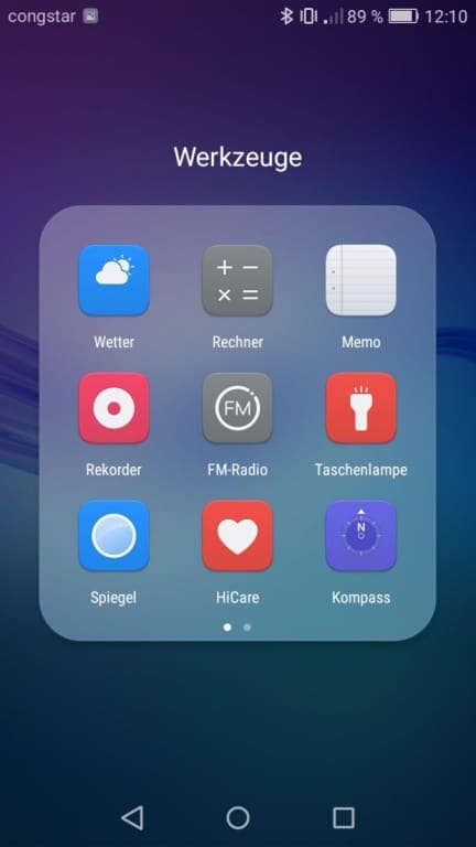 Menüs und Einstellungen des Huawei Y6 (2017) Dual SIM