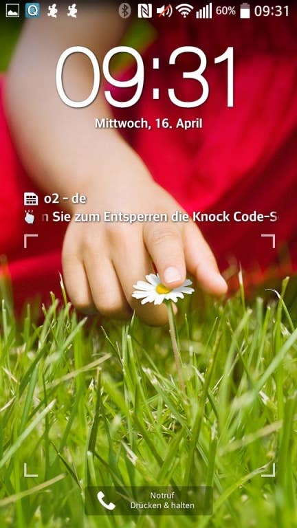 Menü-Screenshots zum LG G2 mini