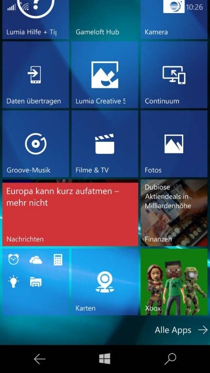 Microsoft Lumia 950 Screenshots