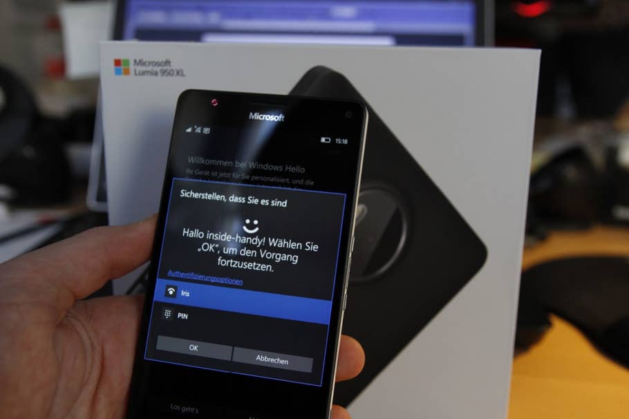 Microsoft Lumia 950 XL Iris-Scanner