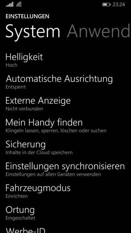 Microsoft Nokia Lumia 830: Screenshots