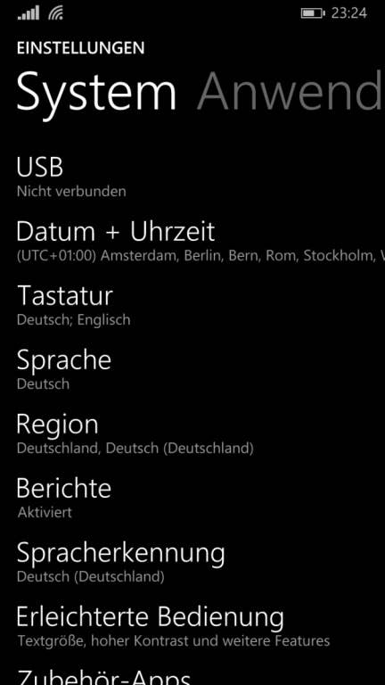 Microsoft Nokia Lumia 830: Screenshots
