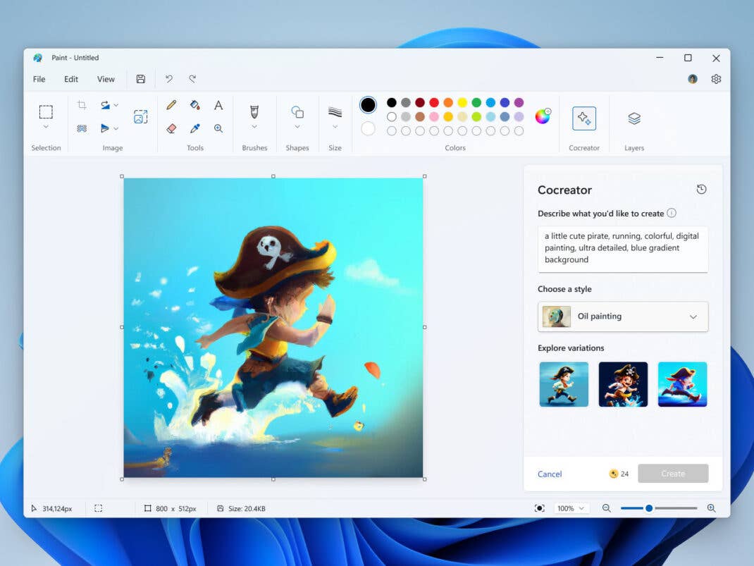 Nuovo Microsoft Paint in Windows 11
