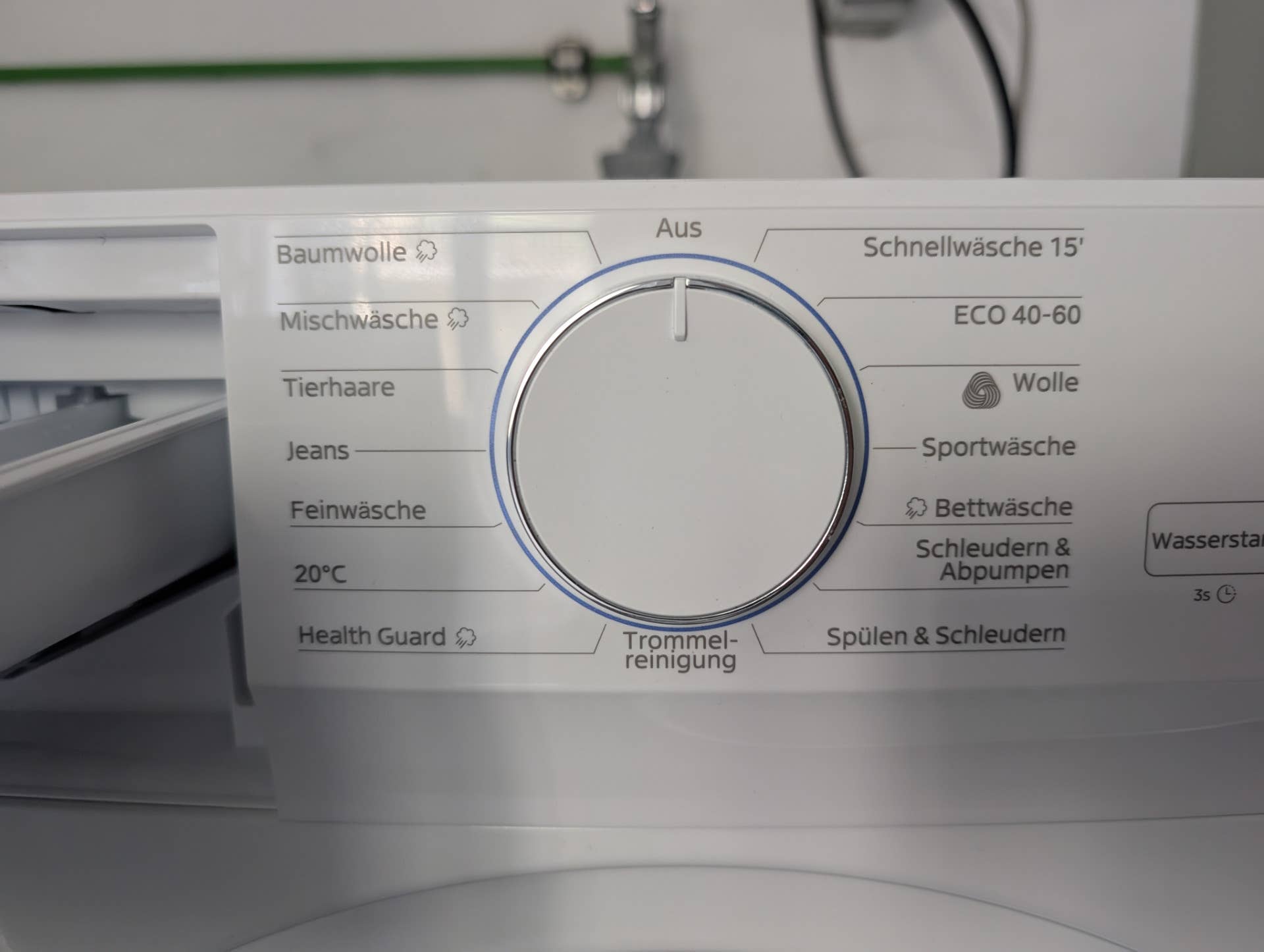 Programme der Midea V3 Waschmaschine rund um den Drehknopf