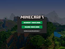 Minecraft Log-in-Seite