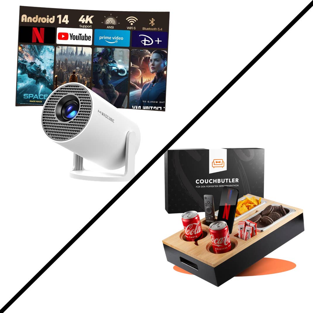 Mini-Beamer und Snackbox