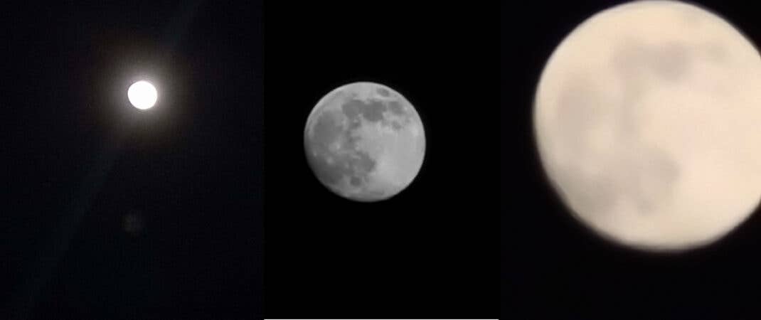 Mond fotografiere mit dem Smartphone