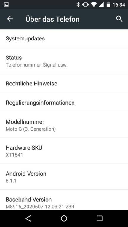 Moto G (3.Gen.): Screenshots