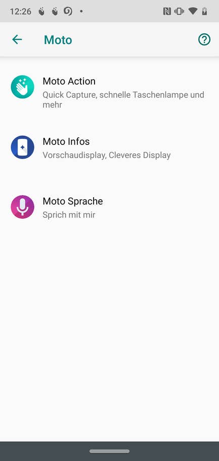 Die Moto-App von Motorola
