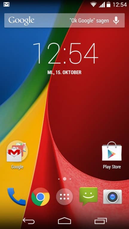 Motorola Moto G (2. Generation): Screenshots Android 4.4.4 und Nutzeroberfläche