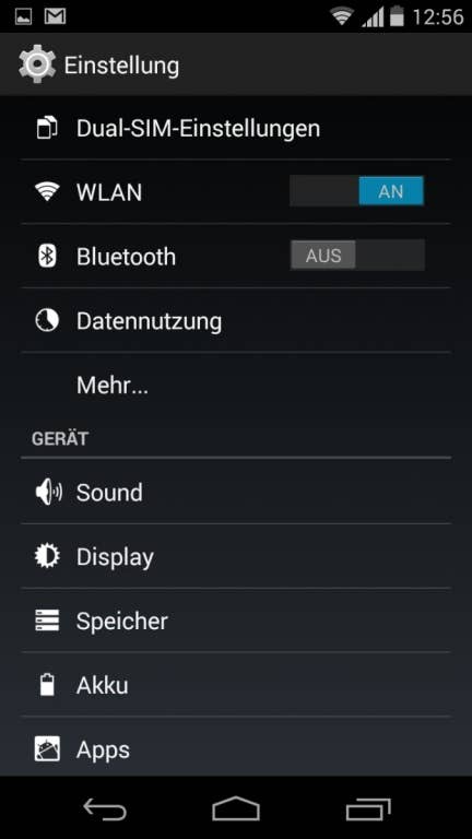 Motorola Moto G (2. Generation): Screenshots Android 4.4.4 und Nutzeroberfläche