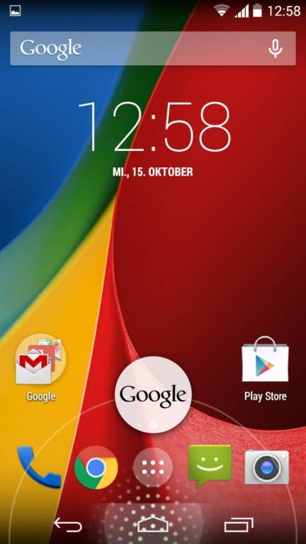 Motorola Moto G (2. Generation): Screenshots Android 4.4.4 und Nutzeroberfläche