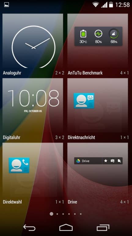 Motorola Moto G (2. Generation): Screenshots Android 4.4.4 und Nutzeroberfläche