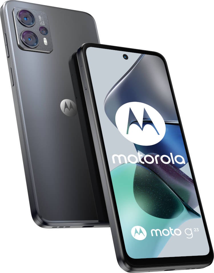 Motorola Moto G23 Front und Rückseite.