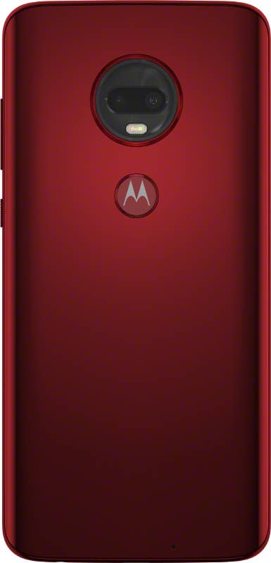Das Motorola Moto G7 Plus in Viva Red.