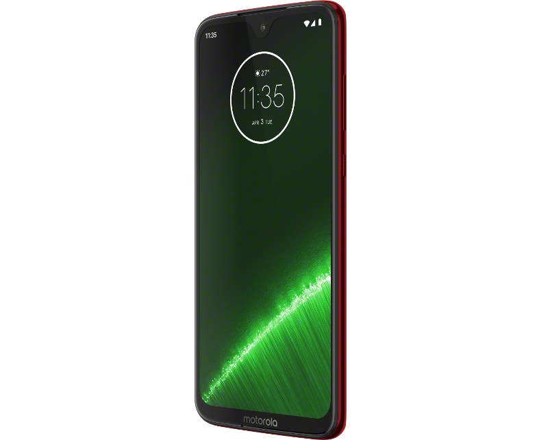 Das Motorola Moto G7 Plus in Viva Red.