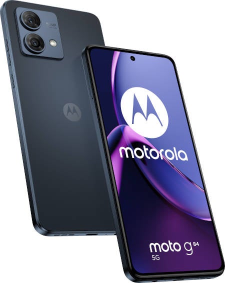 Motorola Moto G84 5G Front und Rückseite.