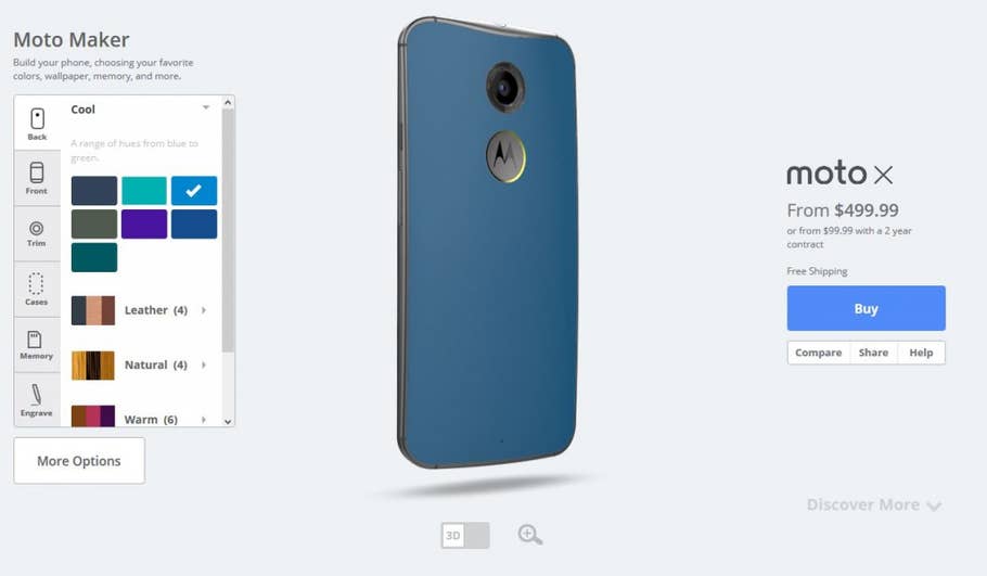 Motorola Moto X (2nd. Gen) im MotoMaker