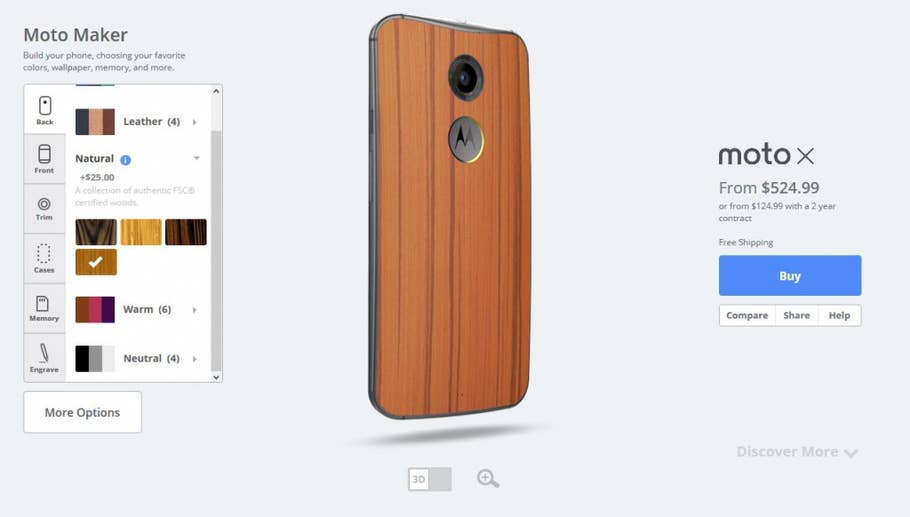 Motorola Moto X (2nd. Gen) im MotoMaker