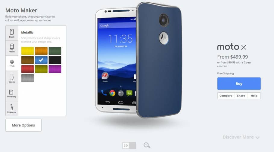 Motorola Moto X (2nd. Gen) im MotoMaker