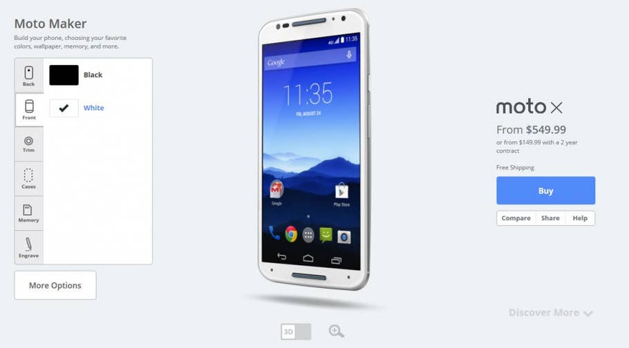 Motorola Moto X (2nd. Gen) im MotoMaker