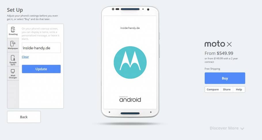 Motorola Moto X (2nd. Gen) im MotoMaker