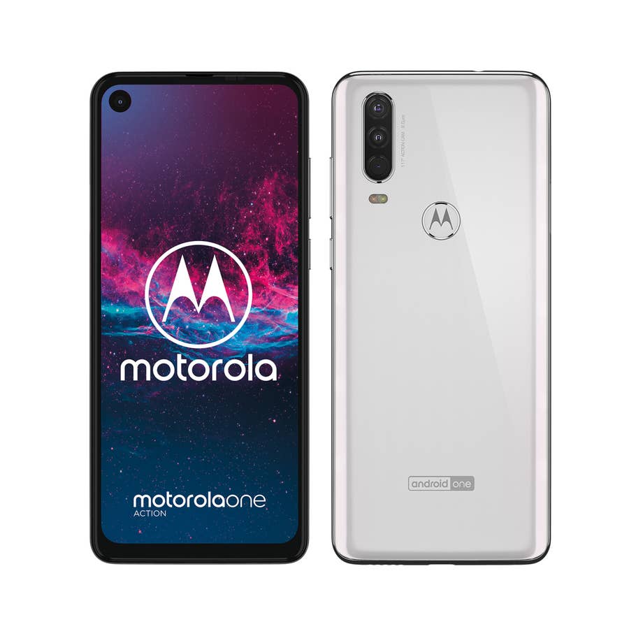Weißes Motorola one action