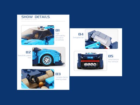 Foto: Klemmbaustein Mould King Bugatti Vision GT (27001)