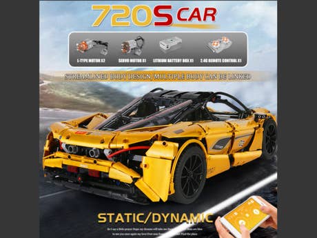 Foto: Klemmbaustein Mould King Mclaren 720S 1 zu 8 (13145)