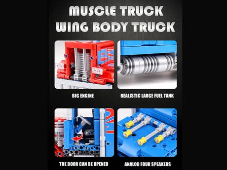 Foto: Klemmbaustein Mould King RC-Muscle-Truck (15001)