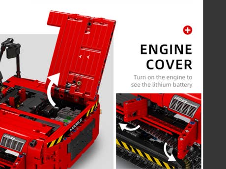 Foto: Klemmbaustein Mould King RC Roter mechanischer Bagger (17033)