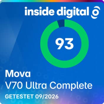 Testsiegel Mova V70 Ultra Complete
