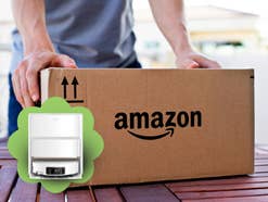 Amazon-Karton, Mova Z60 Sagroboter eingeblendet.