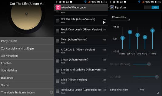 Musik-App des Alcatel One Touch Idol Alpha