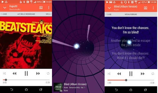 Musik-App des HTC One mini 2