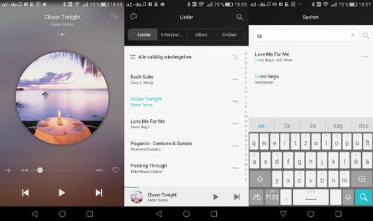Musik-App des Huawei P8