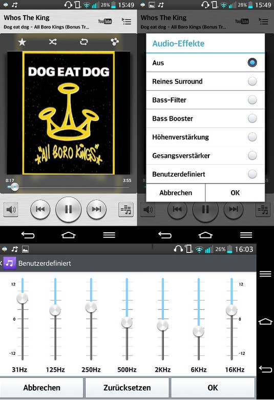 Musik-App des LG G2