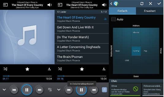 Musik-App des Samsung Galaxy Note 3 Neo