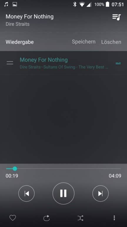 Musik-App des TP-Link Neffos X1