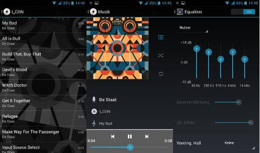 Musik-App des Wiko Stairway