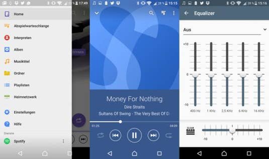 Musik-App im Sony Xperia X