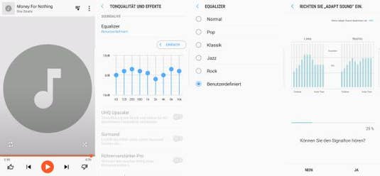 Musikplayer und Equalizer im Samsung Galaxy S8 Musikplayer und Equalizer im Samsung Galaxy S8