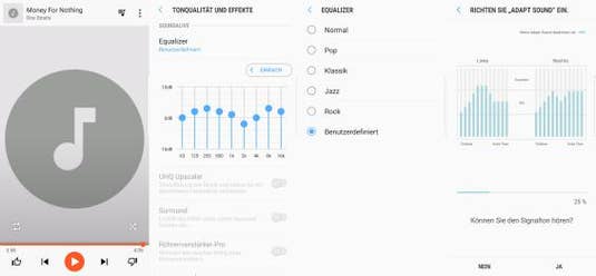 Musikplayer und Equalizer im Samsung Galaxy S8