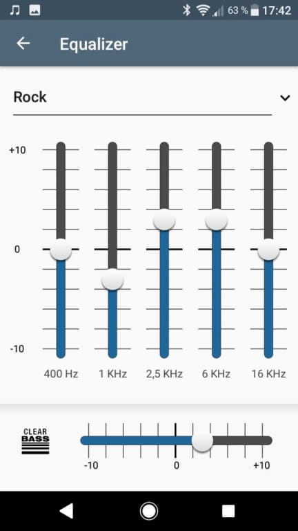 Musik-Software des Sony Xperia L2