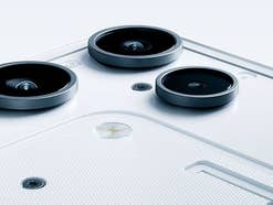 Nahaufnahme der Kamera des Nothing Phone 3a Lite