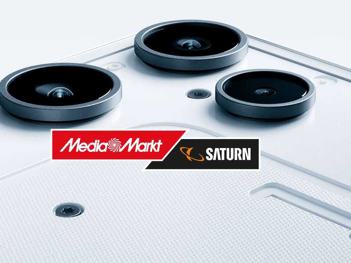 Handy-Tipp bei MediaMarkt im Angebot Nahaufnahme des Nothing Phone 3a Lite mit einem MediaMarkt-Logo