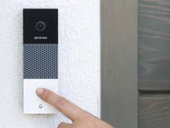 Netatmo Intelligente Videotürklingel auf die gedrückt wird