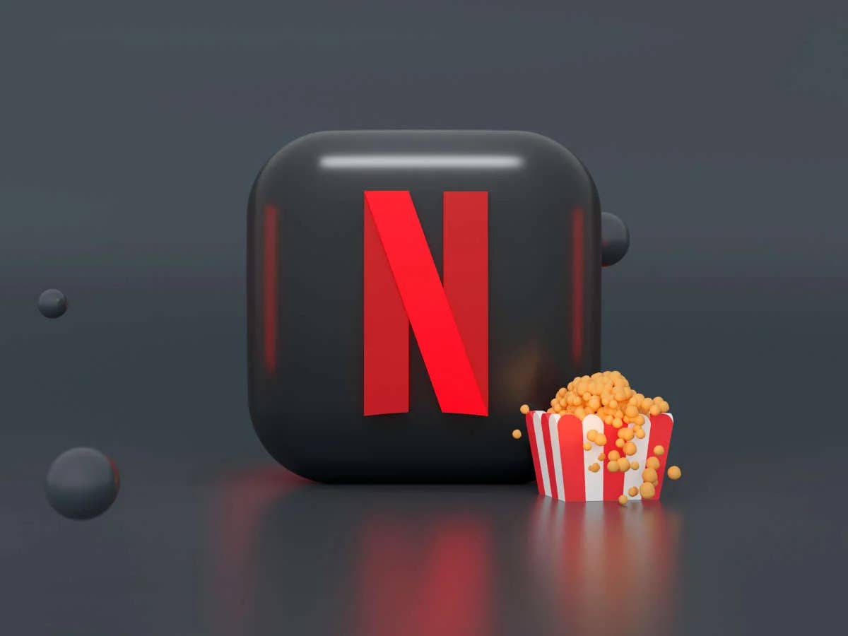 Netflix Logo mit Popcorn