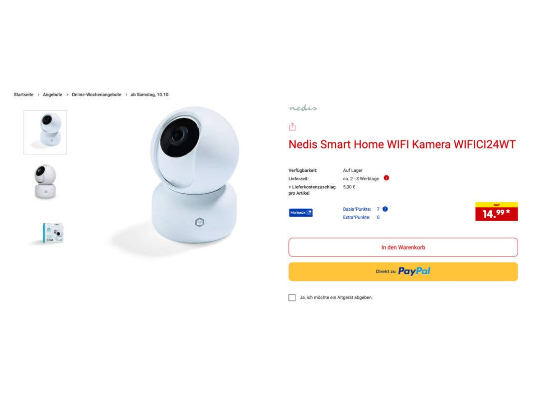 Nedis WIFICI24WT bei Netto