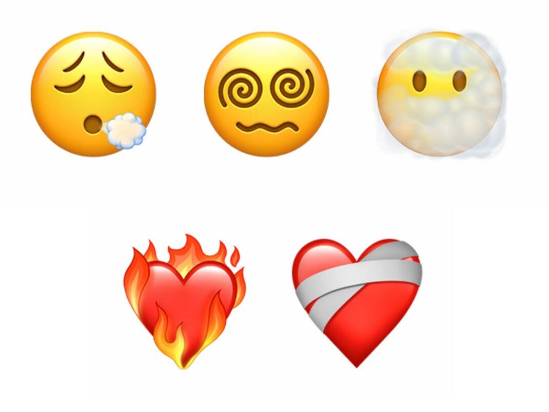 Drei neue Smileys und zwei neue Herz-Emojis in iOS 14.5